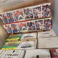 Loose cards in two rows inside tote