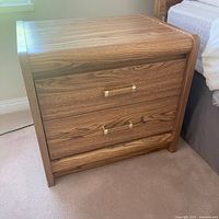 Front view of night table closed