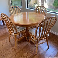 Table with all four chairs around it