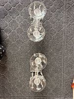 Top view showing both glass candle holders side by side