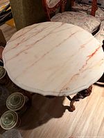 Top view showing marble surface and veining