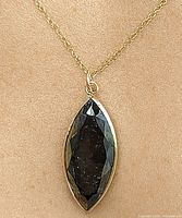 Pendant worn on model showing overall appearance and bail attachment.