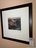 Full view of the framed print showing the artwork, matting, and frame.