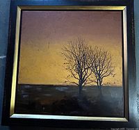 Full view of framed painting showing entire composition