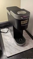 Front view of Keurig coffee maker