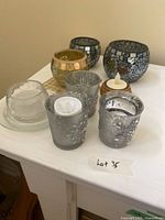 Group shot of all candle holders on table