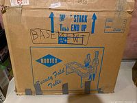 Box with Nortex branding and Beauty Fold Table illustration