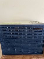 Front view showing blue grille and Seabreeze logo