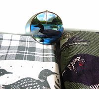 Close view of suncatcher and blanket textures