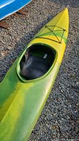 Top view of kayak showing cockpit, bow deck bungee and color gradient
