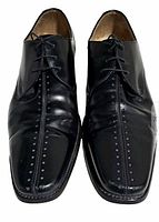 Top view of both shoes showing perforated seam and laces