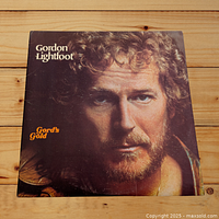 Front cover of Gordon Lightfoot's Gord's Gold album, close-up portrait of the artist.