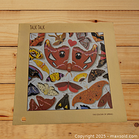 Front cover of Talk Talk album "The Colour of Spring" with colorful butterfly and moth illustrations on beige background.
