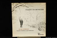 Front cover of the 'Flight to Denmark' LP showing a winter scene with a man and trees, with album title and artist names.