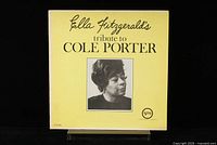 Front cover of the Ella Fitzgerald 'A Tribute to Cole Porter' vinyl LP showing artwork and title.