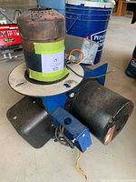 Complete view of GE motor assembly with mounting bracket and vented cap