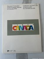 Front cover of the 1979 souvenir collection booklet of Canadian postage stamps showing the title and colorful CANADA 1979 stamp graphic.