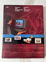 Front cover of the 1994 Collection of the Postage Stamps of Canada souvenir book featuring a computer image and stamp previews.