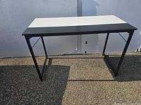 Full view of desk front and top