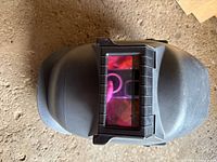 Black welding mask with viewing window