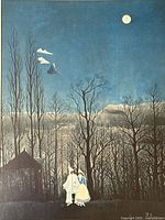 Full framed print showing night scene and frame