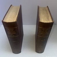 Two volumes of 'History of the Scottish Highlands' standing upright showing spine titles and volume numbers.