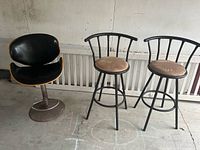 All three bar stools side by side