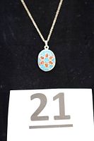 Full view of necklace with pendant