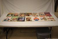 All 14 magazines laid out for overview