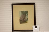Full view of framed photograph with lot number