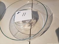 Top view of crystal bowl showing overall shape and center well