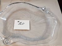 Full view of platter showing shell shape and handles
