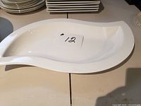 Top view of Maxwell & Williams white wave platter