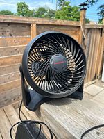 Front angle showing entire fan and grille
