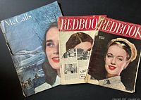 Group shot of three magazines: McCall’s and two Redbook issues