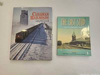Both railway books front covers visible