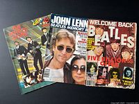 Front covers of all three Beatles magazines