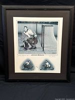 Full view of framed Johnny Bower signed print