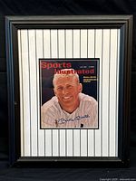 Front view of framed signed Sports Illustrated cover