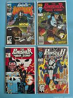 Group shot of four bagged Marvel comics