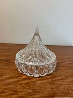 Crystal candy dish assembled showing overall shape