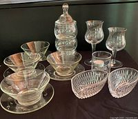 Group shot showing all crystal pieces