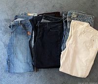 All ten pairs folded, showing variety of colours