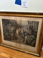 Framed engraving of Christ Leaving the Praetorium by H. Bourne, showing the full artwork and frame.