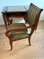 Desk and armchair side view