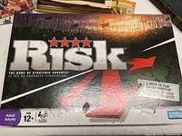 Risk game box showing branding and age recommendation