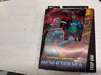 Photo of front of original packaging for Trap Jaw action figure from Masters of the Universe New Eternia showing figure inside.