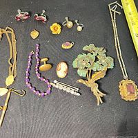 All jewelry pieces laid out for overview and scale