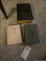Three books: Godey’s Lady’s Book bound volume, Agnes Surriage, Three Heroines of New-England Romance