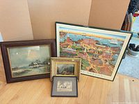Group shot of all four framed prints